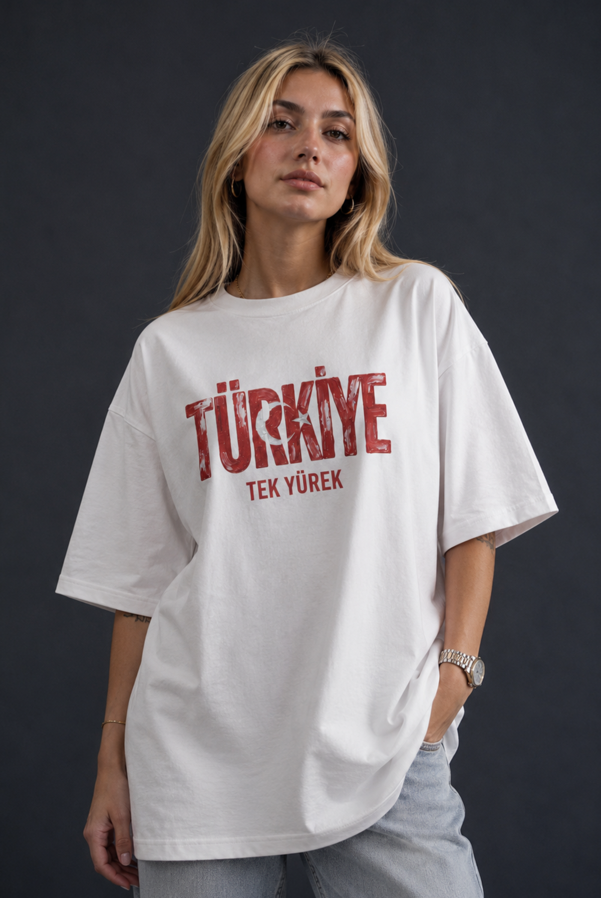 Türkiye Oversized T-Shirt – Design 2 – Produktansicht