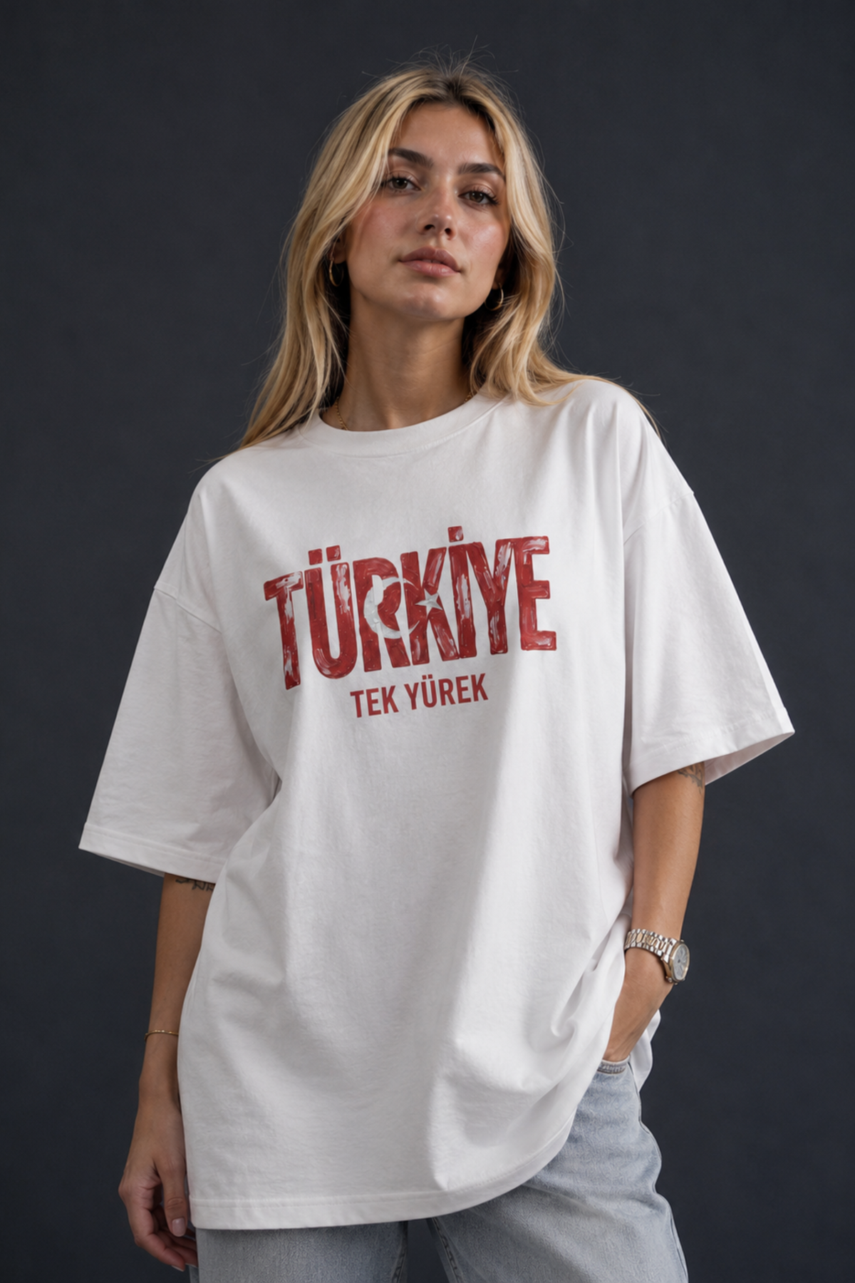 Türkiye Oversized T-Shirt – Design 2 – Produktansicht