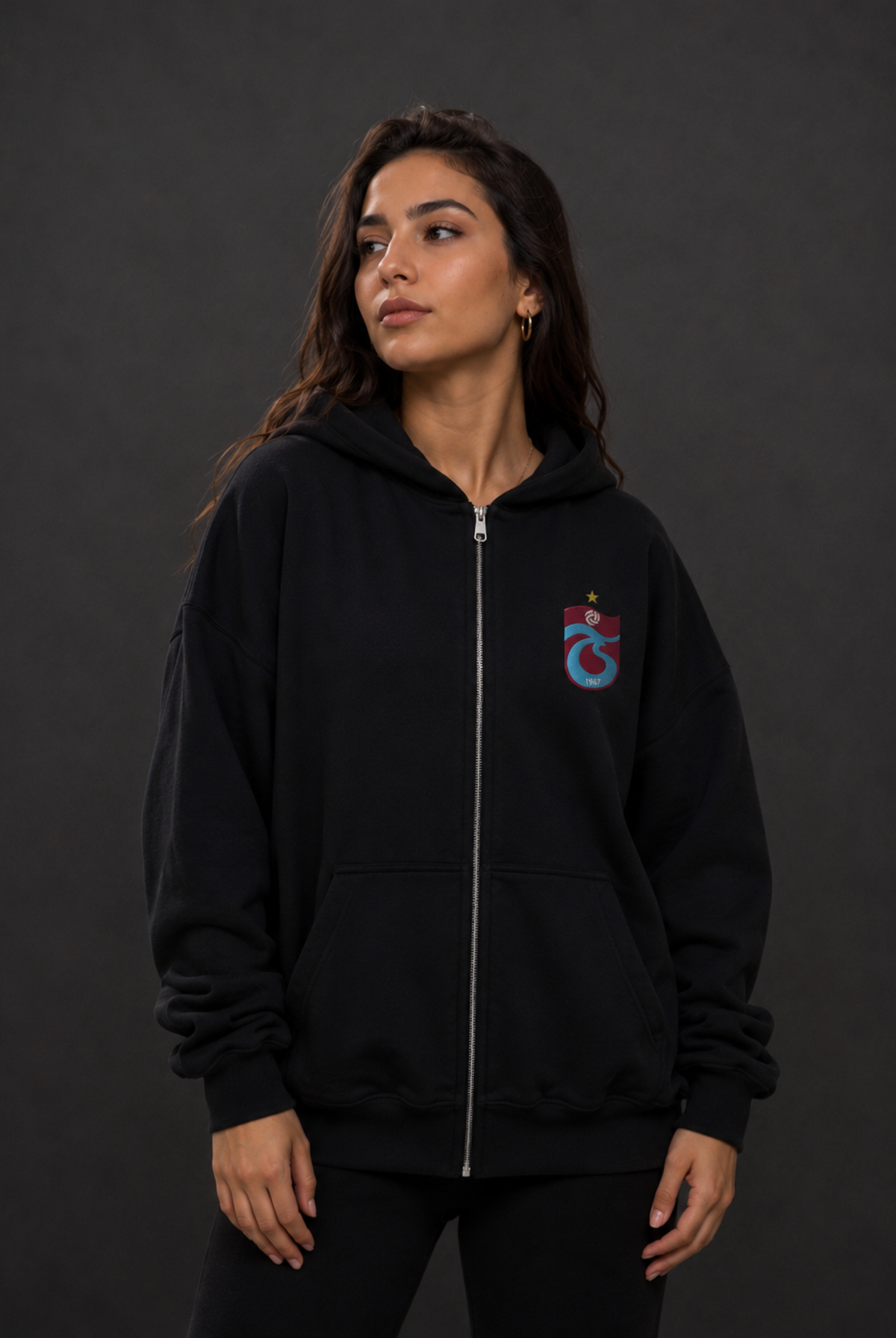 Trabzon Oversized Zipper Hoodie – Produktansicht