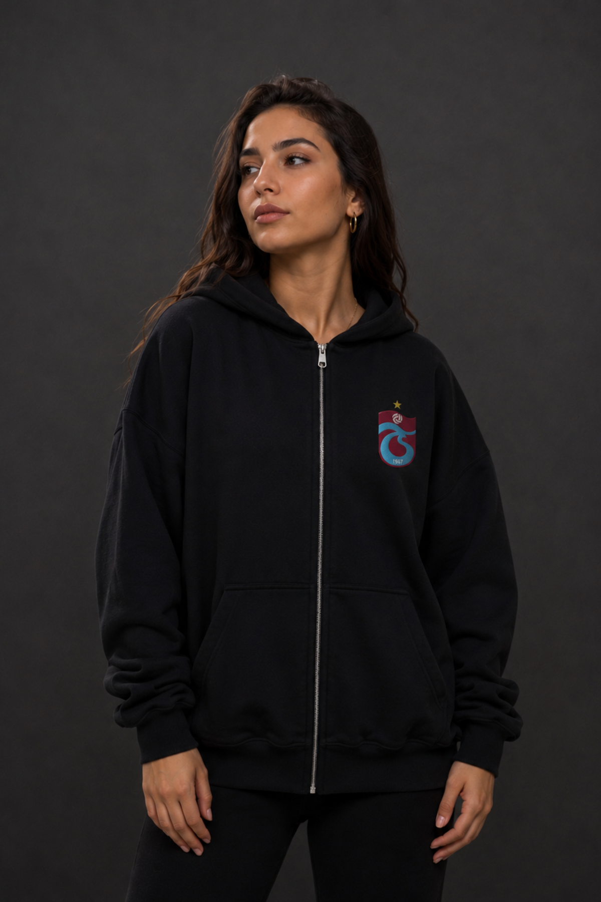 Trabzon Oversized Zipper Hoodie – Produktansicht
