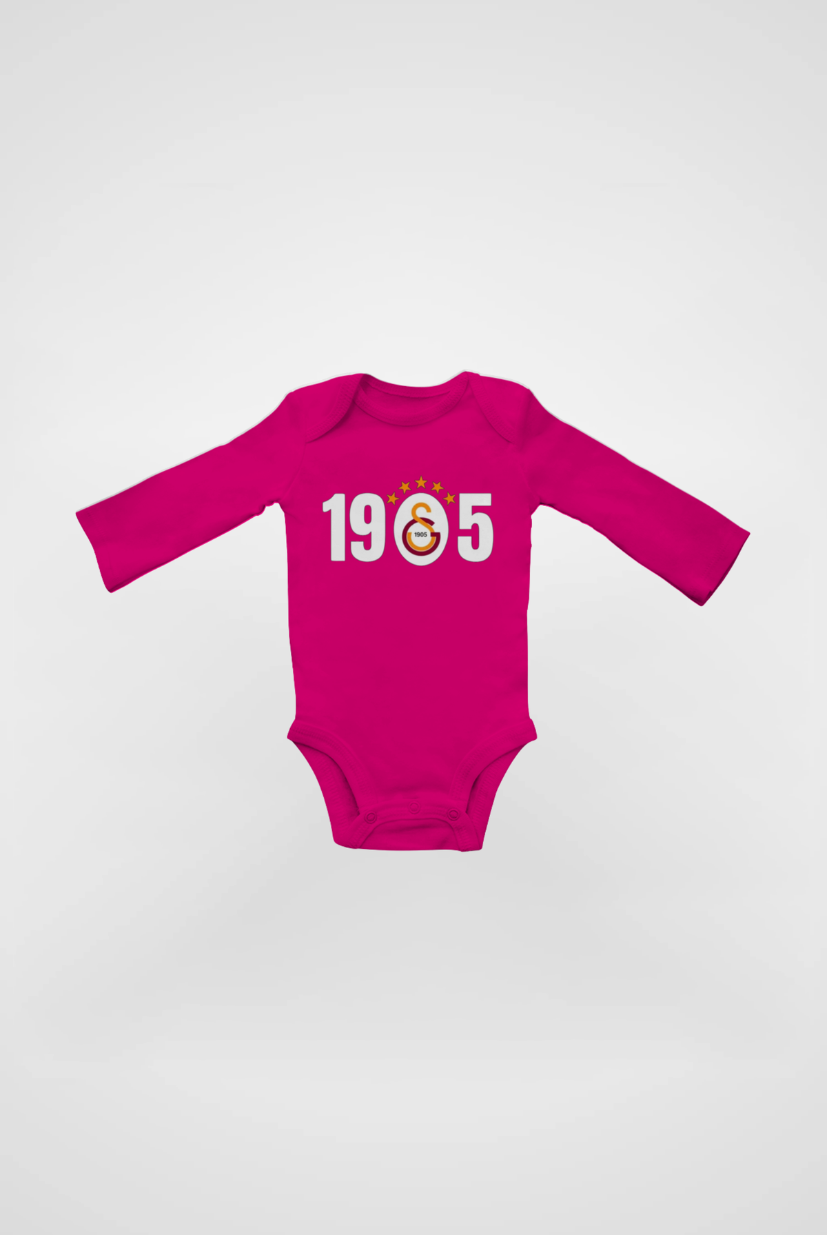 Galatasaray Bio-Babybody Langarm (0-18 Monate) in Fuchsia