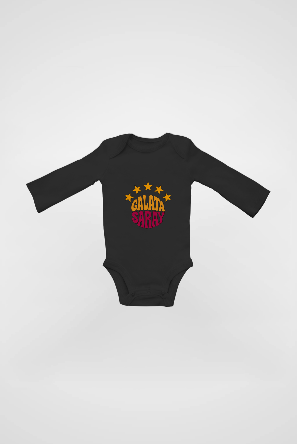 Galatasaray Bio-Babybody Langarm (0-18 Monate) in Schwarz (Black)
