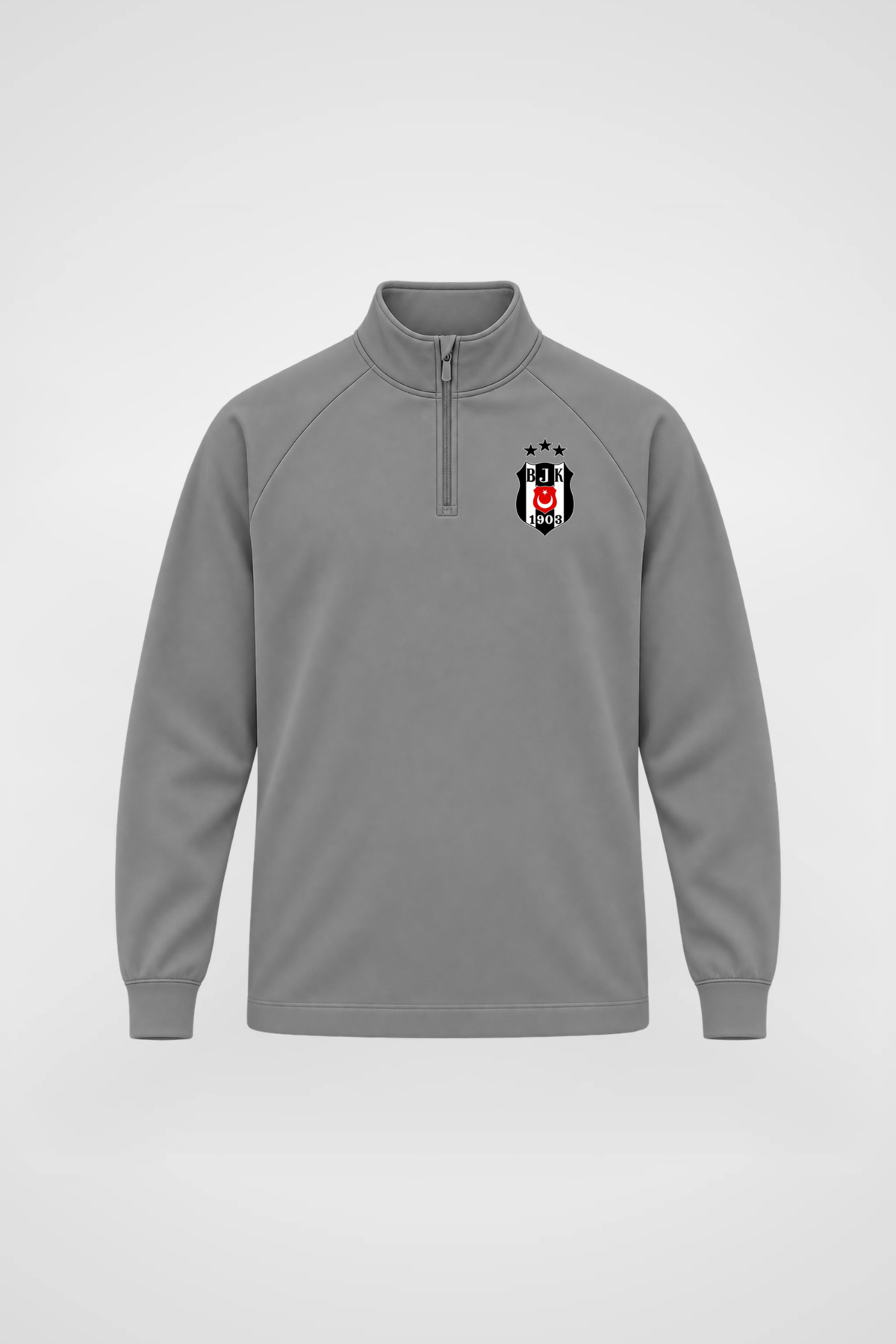 Beşiktaş Zip Longsleeve in Grau (Grey)