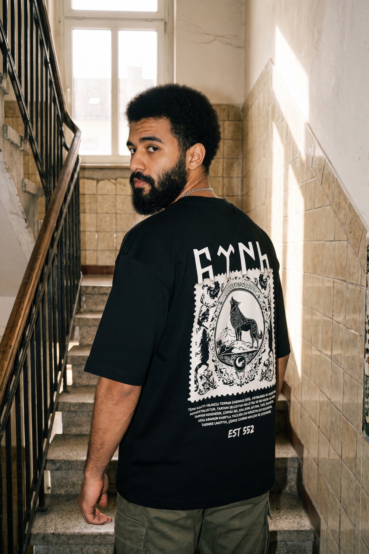 Göktürk Oversized T-Shirt – Orhun Backprint