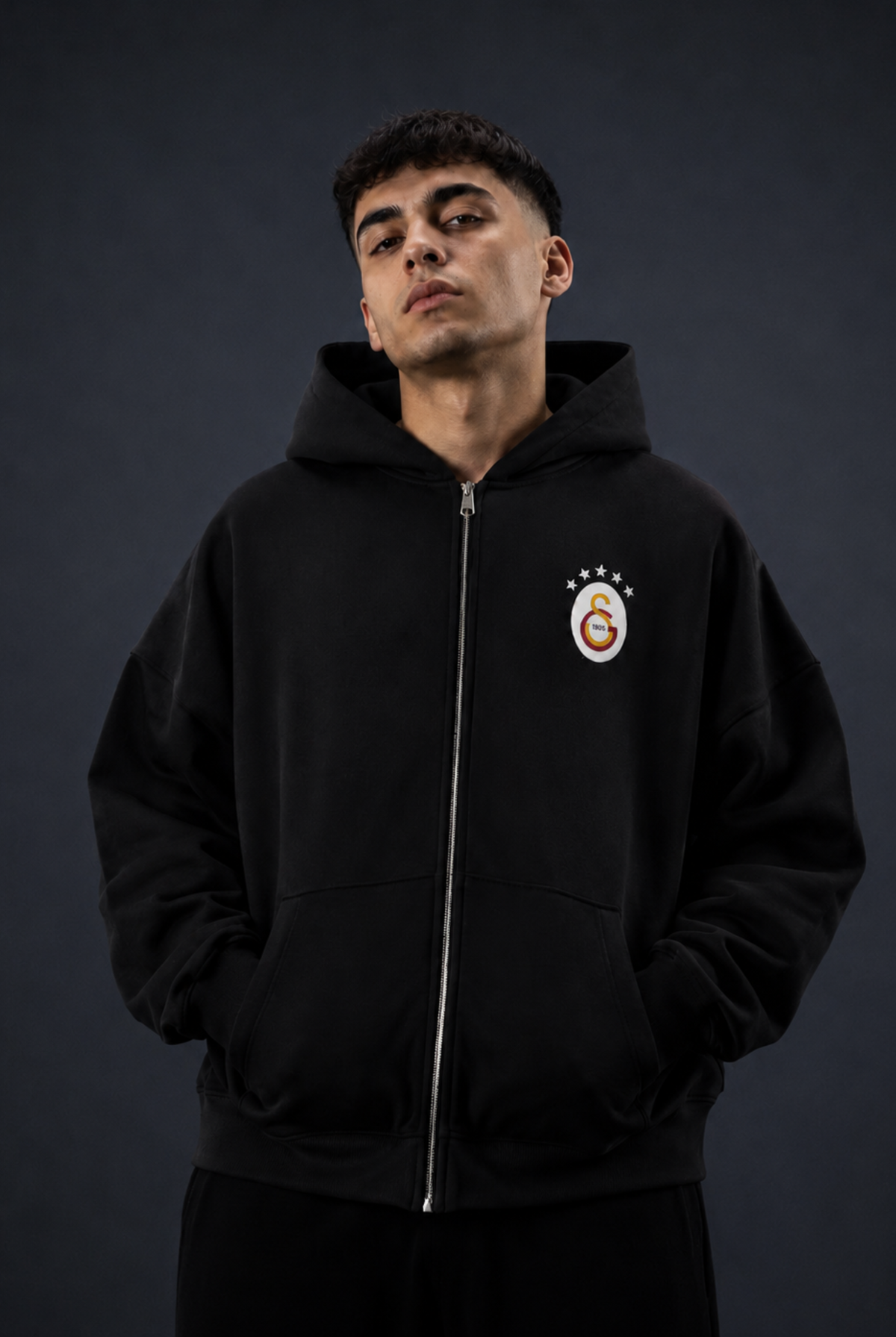 Galatasaray Oversized Zipper Hoodie – Design 1 – Produktansicht