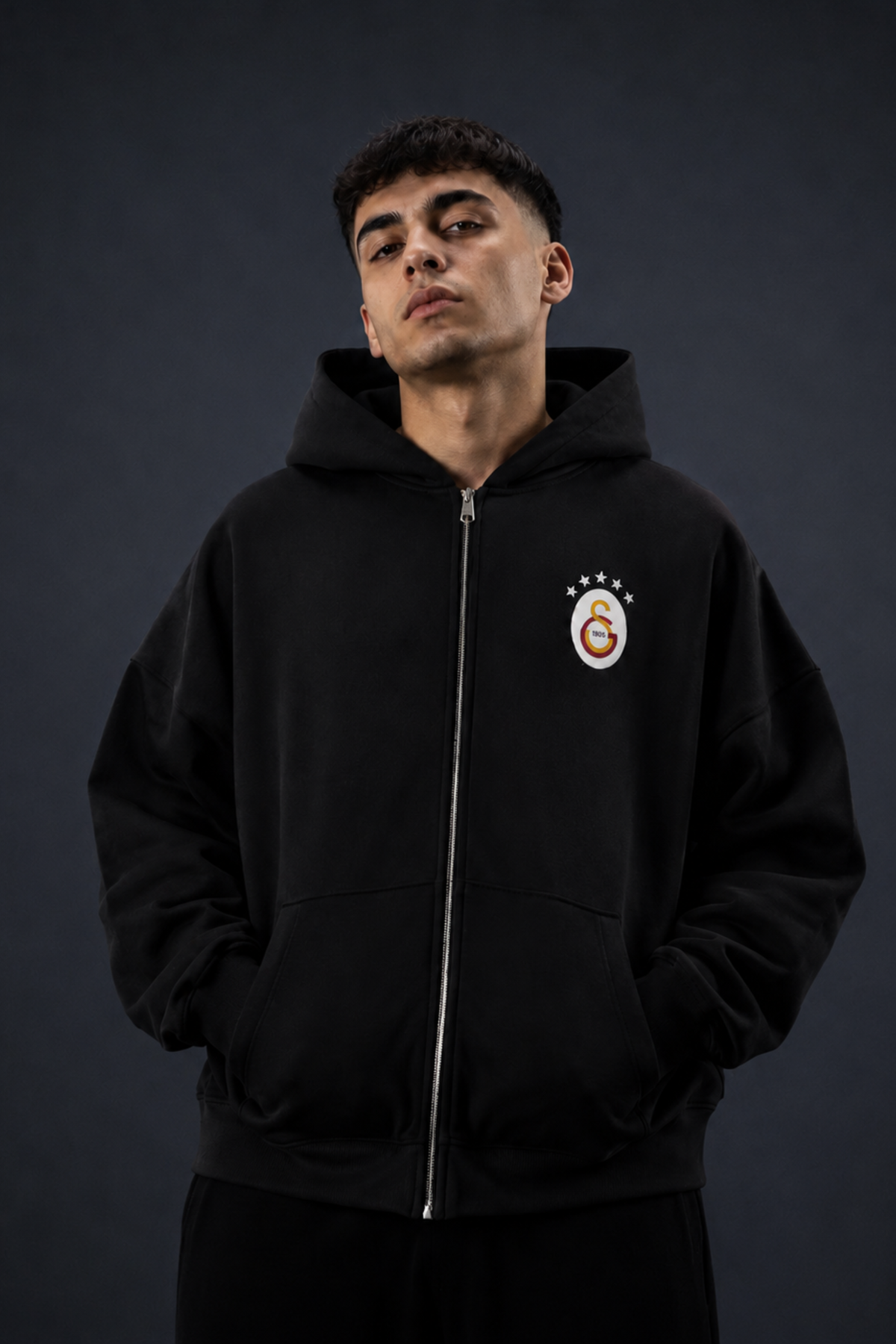 Galatasaray Oversized Zipper Hoodie – Design 1 – Produktansicht