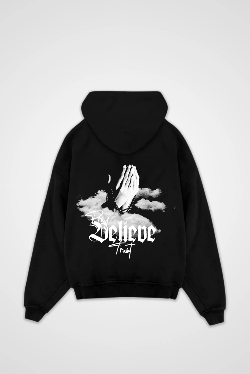 BELIEVE Oversized Hoodie – Produktansicht