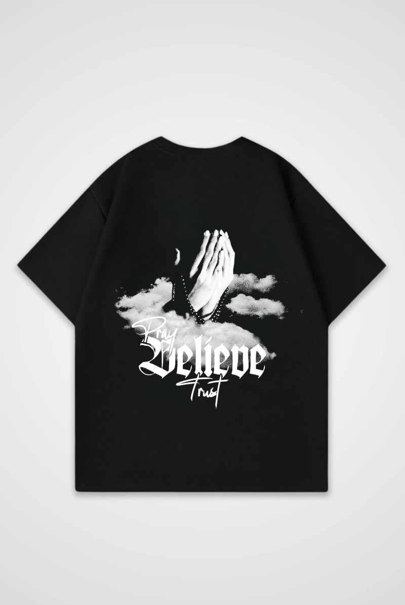BELIEVE Oversized T-Shirt – Produktansicht
