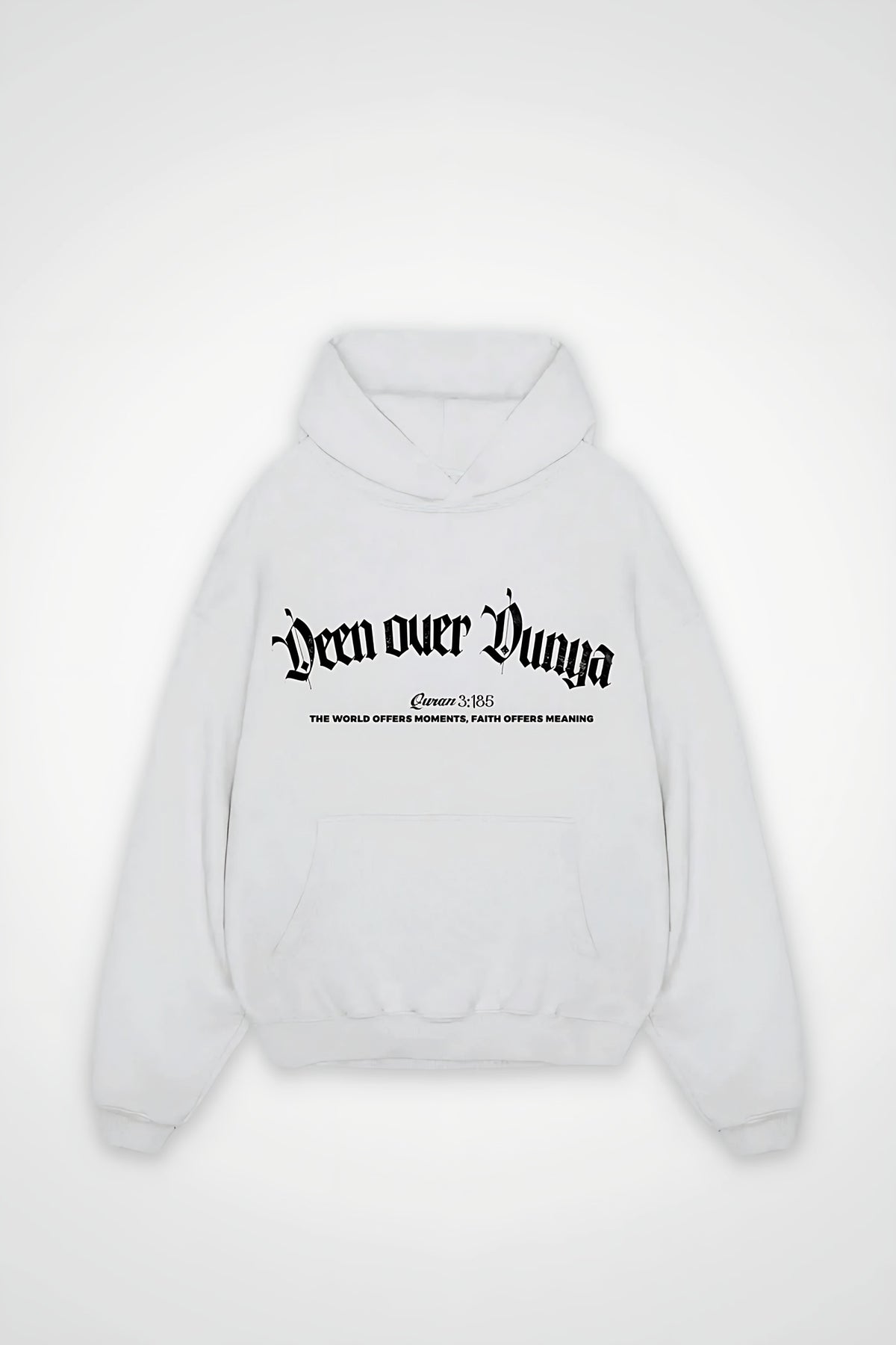 Deen Over Dunya Oversized Hoodie in Weiß (White)