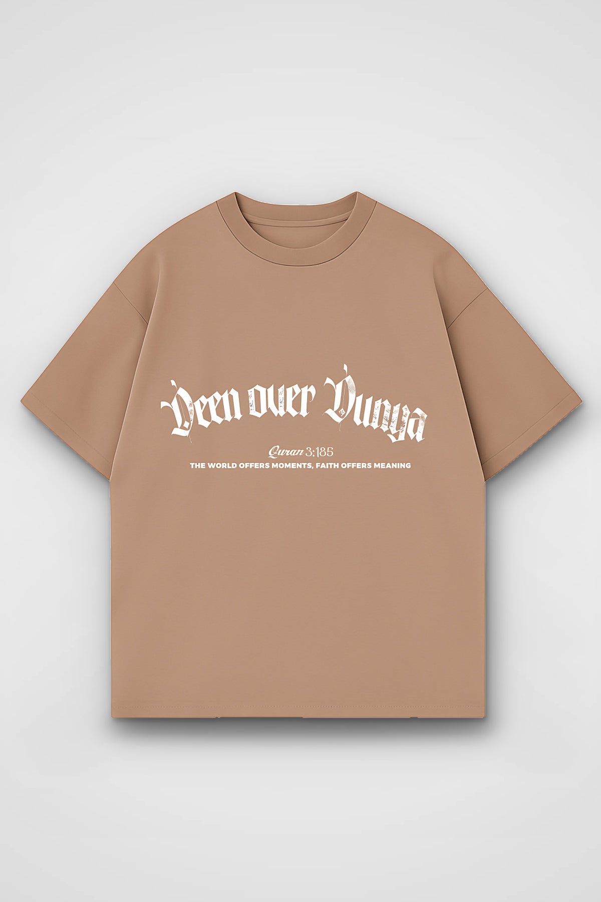 Deen Oversized T-Shirt – Nur in Amber – Backprint-Design