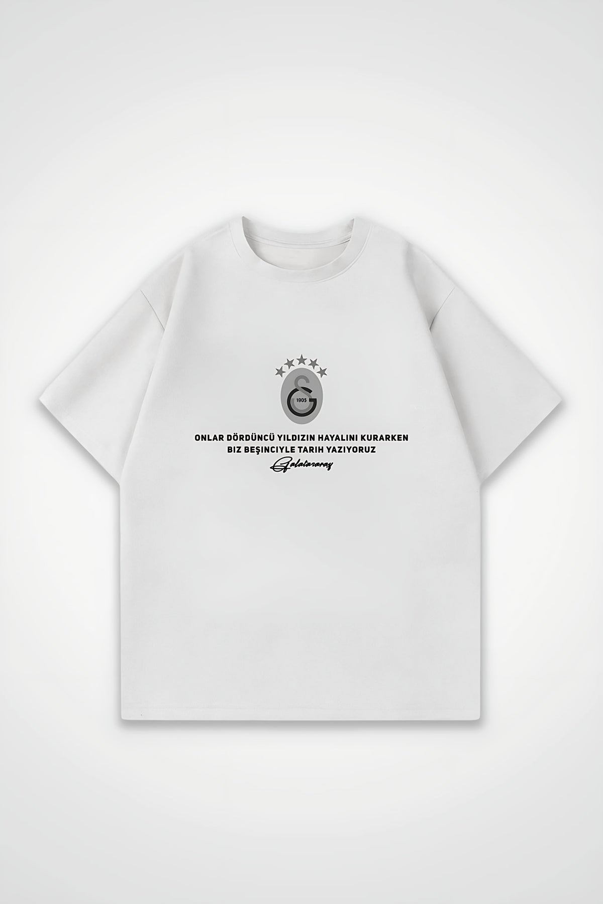 Galatasaray Oversized T-Shirt – Cim Bom in Weiß (White)