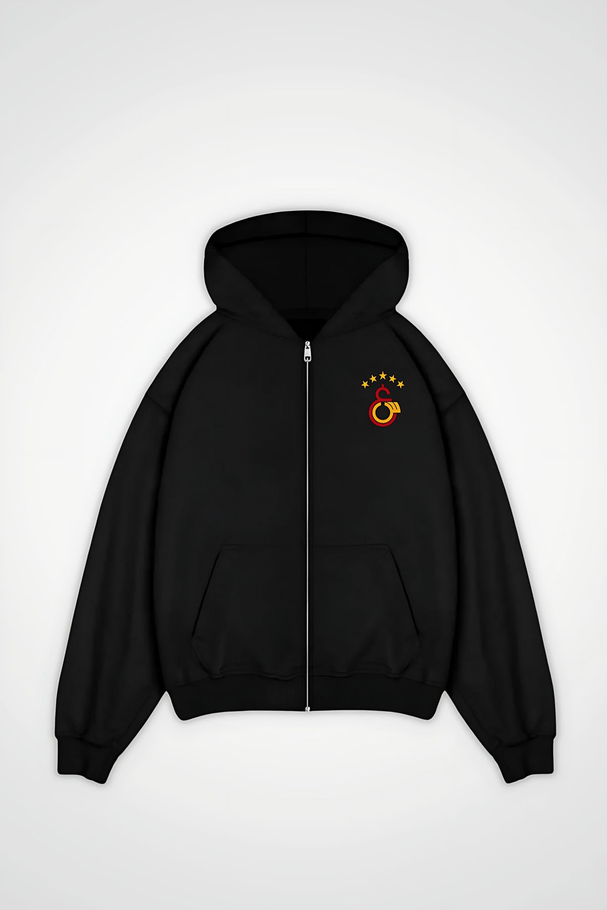 Galatasaray Oversized Zipper Hoodie – Cim Bom in Schwarz (Black)