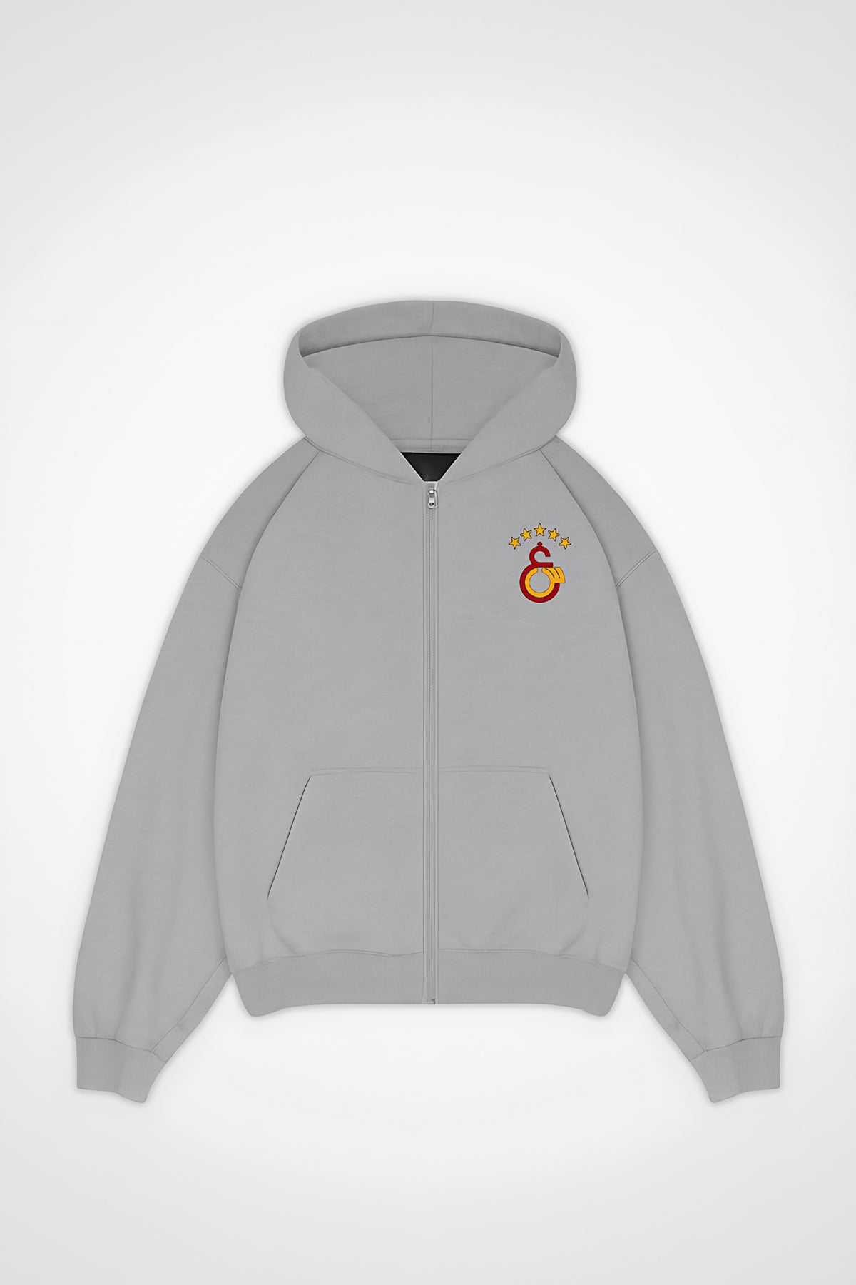 Galatasaray Oversized Zipper Hoodie – Cim Bom in Light Asphalt