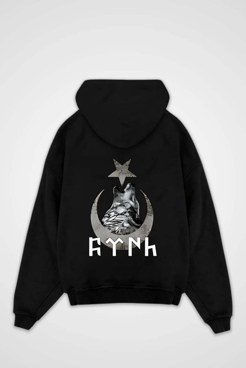 GÖKTÜRK Oversized Hoodie Design 2 – Produktansicht