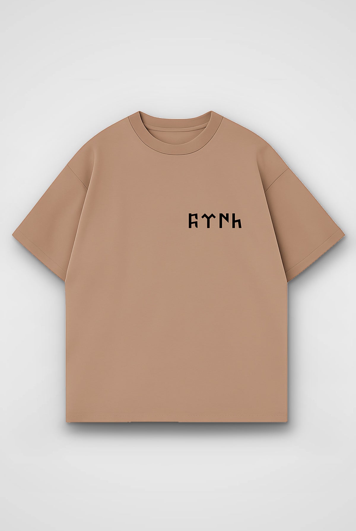 Göktürk Oversized T-Shirt – Orhun Signature in Amber