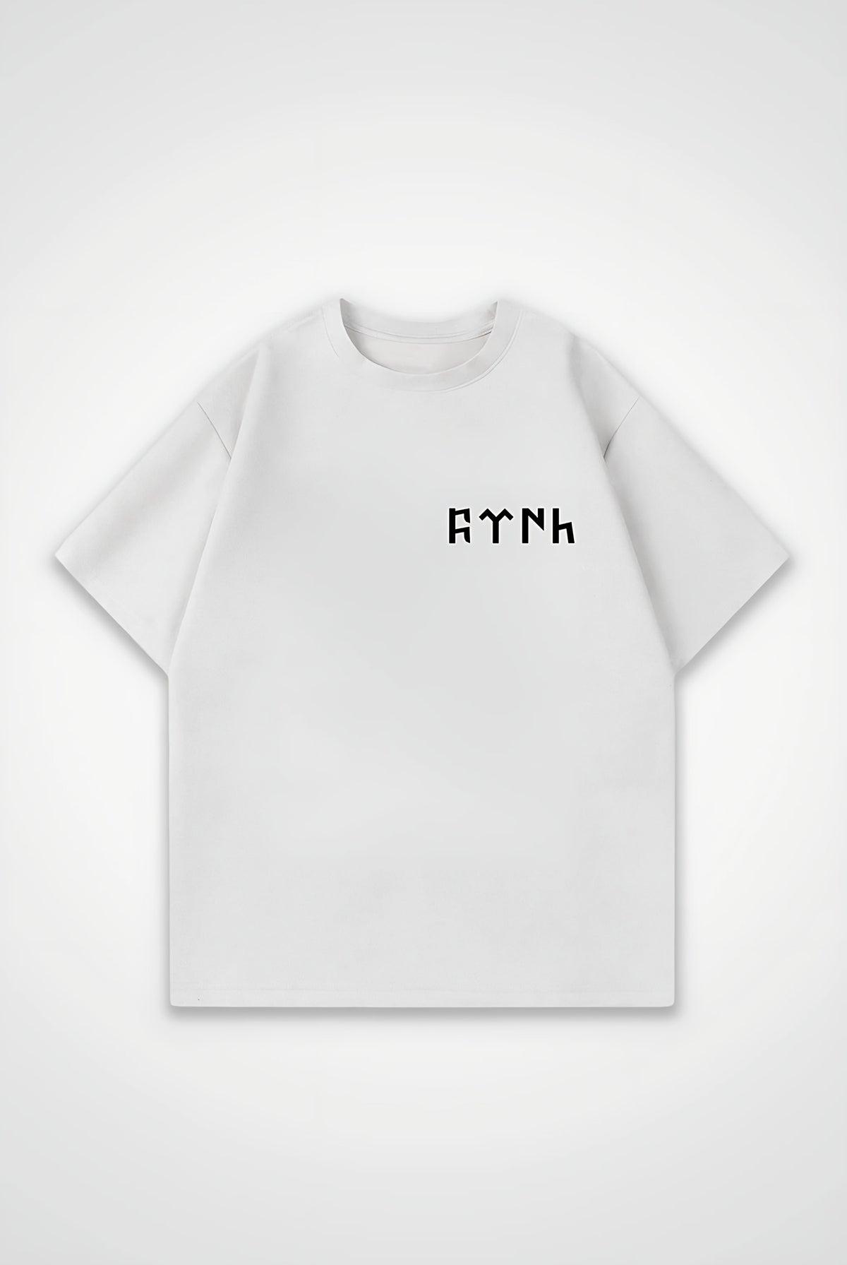 Göktürk Oversized T-Shirt – Orhun Signature in Weiß (White)