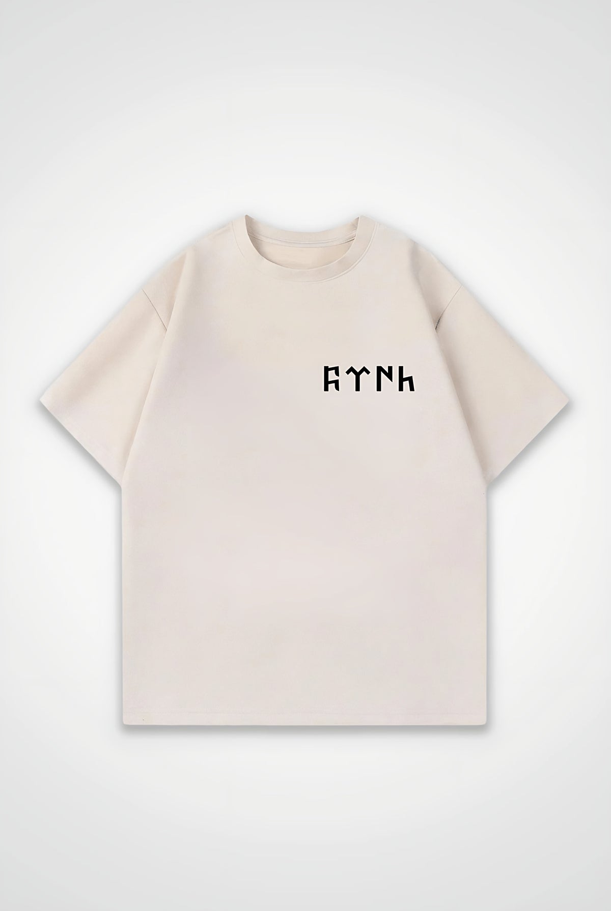 Göktürk Oversized T-Shirt – Orhun Signature in Sand