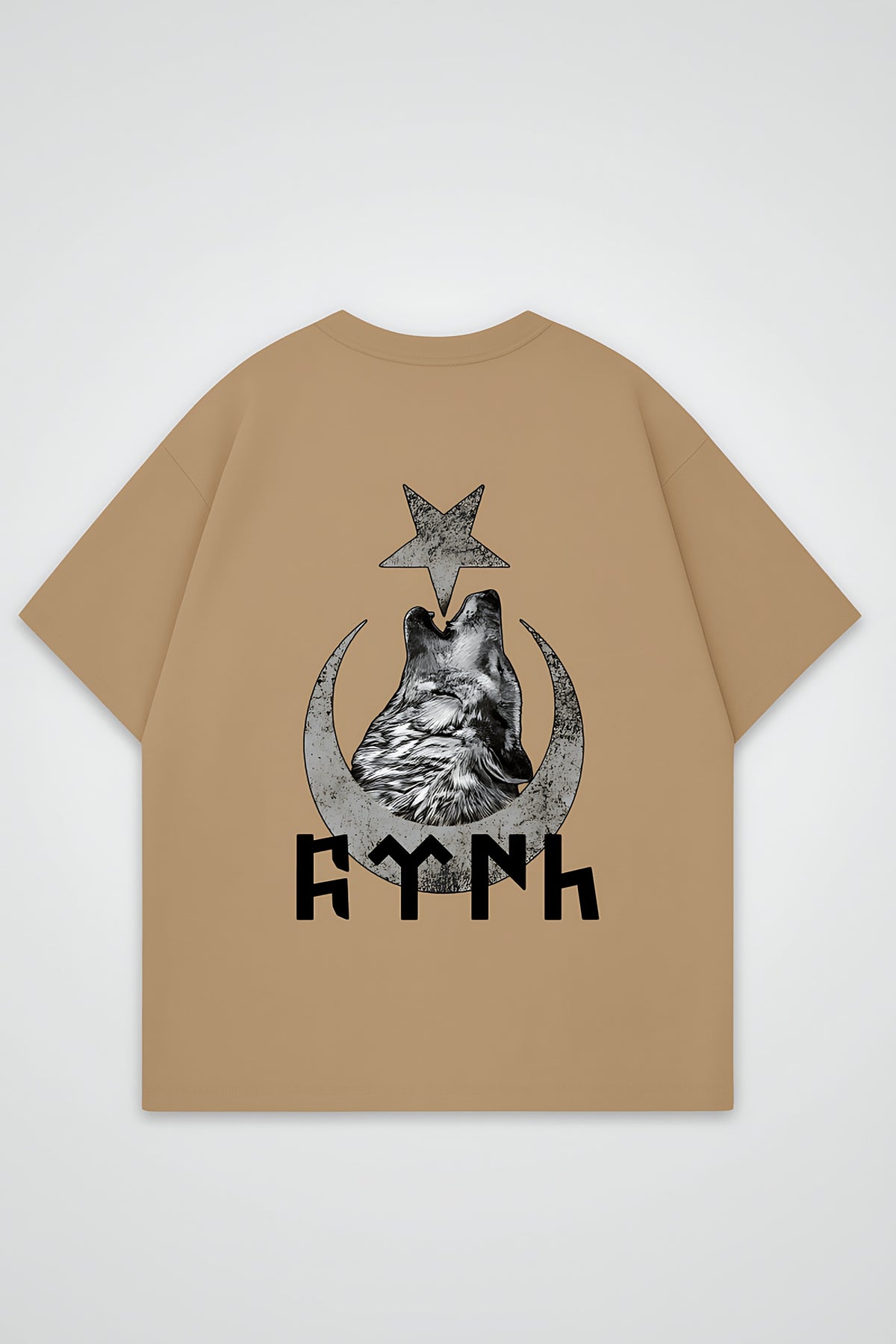 Göktürk Oversized T-Shirt – Töre in Amber – Backprint-Design