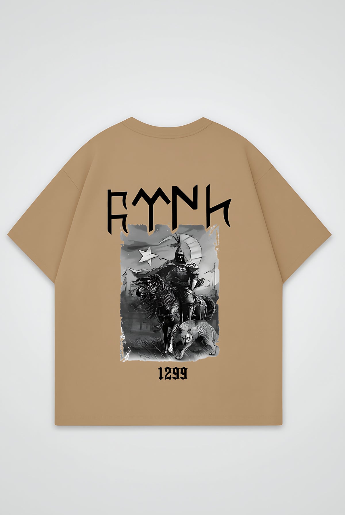 Göktürk Oversized T-Shirt – Turan in Amber – Backprint-Design