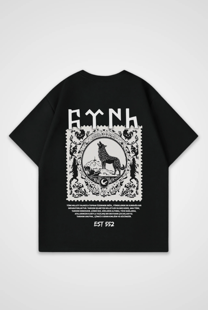 Göktürk Oversized T-Shirt – Design 1 – Produktansicht 4