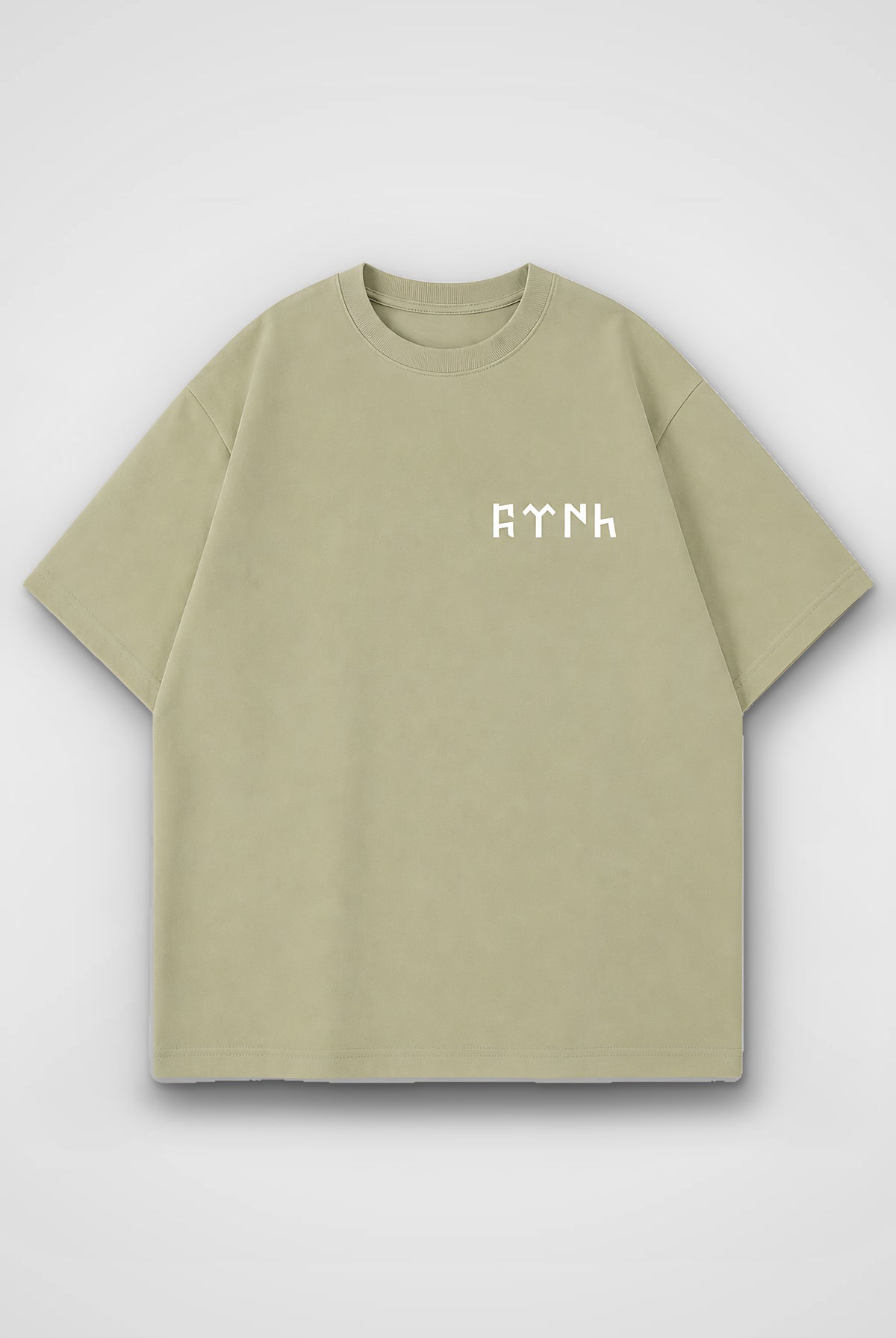 Göktürk Oversized T-Shirt – Orhun Signature in Soft Salvia