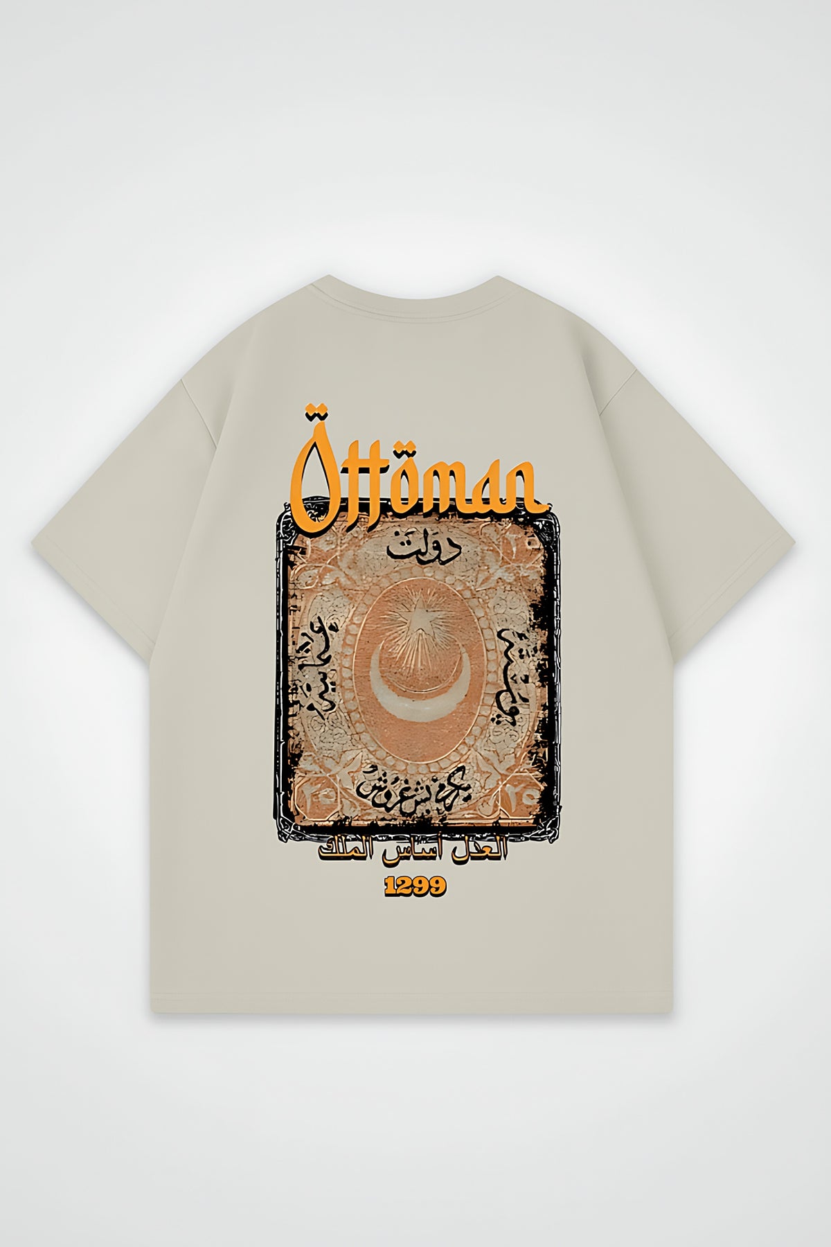 Ottoman Oversized T-Shirt – Sultan in Grey – Backprint-Design