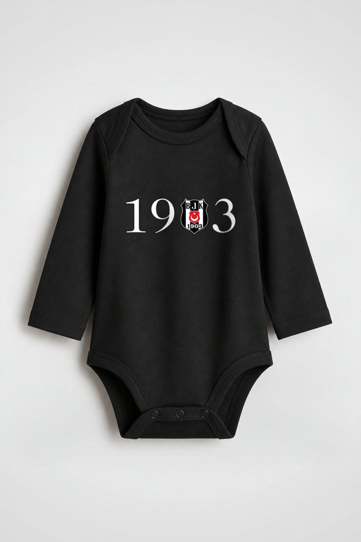 Beşiktaş Bio-Babybody Langarm – Çarşı in Schwarz