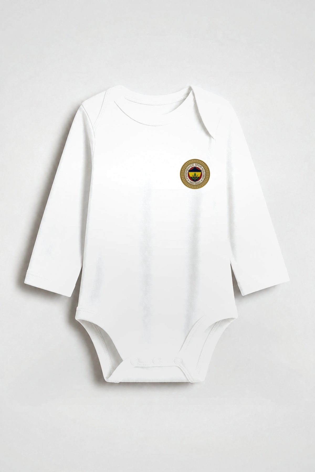 Fenerbahçe Bio-Babybody Langarm – Kanarya in Weiß