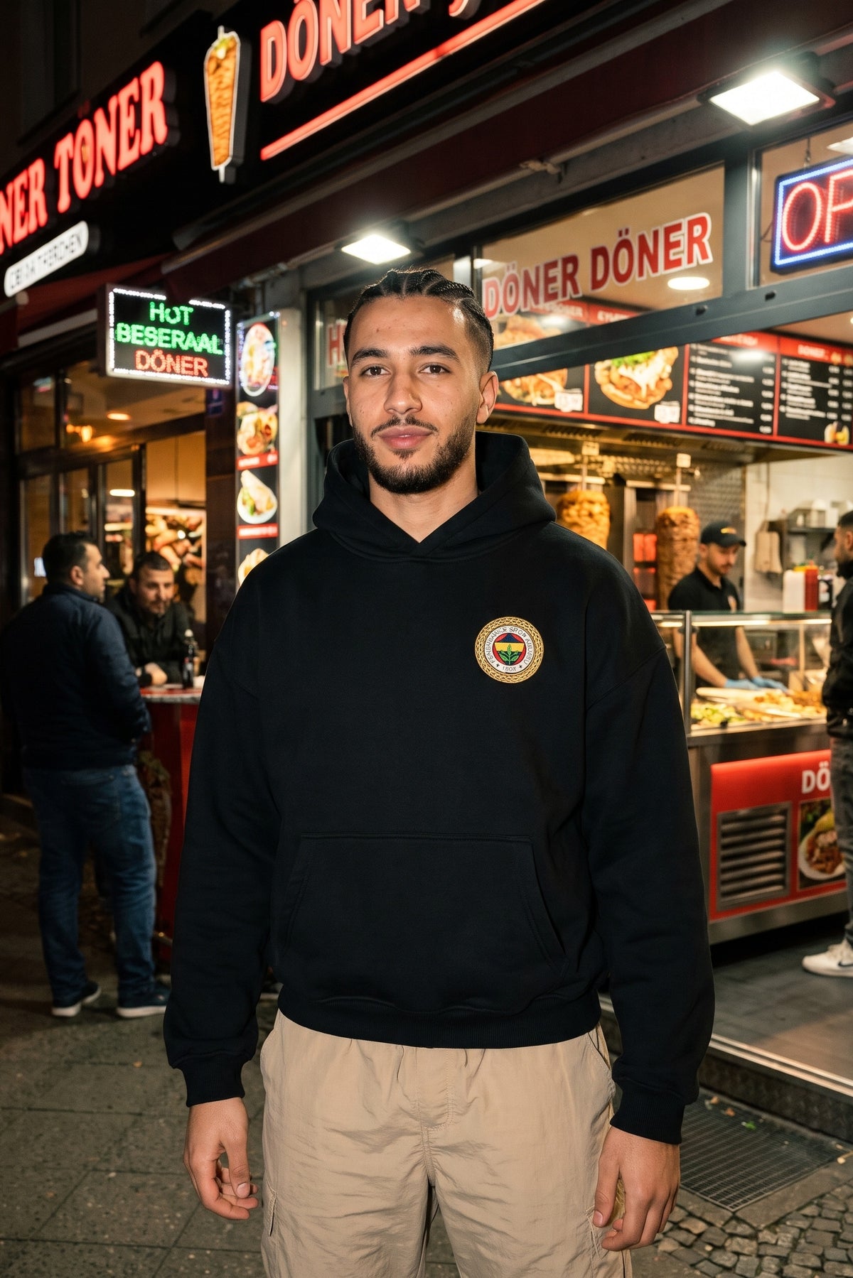 REALSTIL Fenerbahçe Oversized Hoodie Black – Model Herren