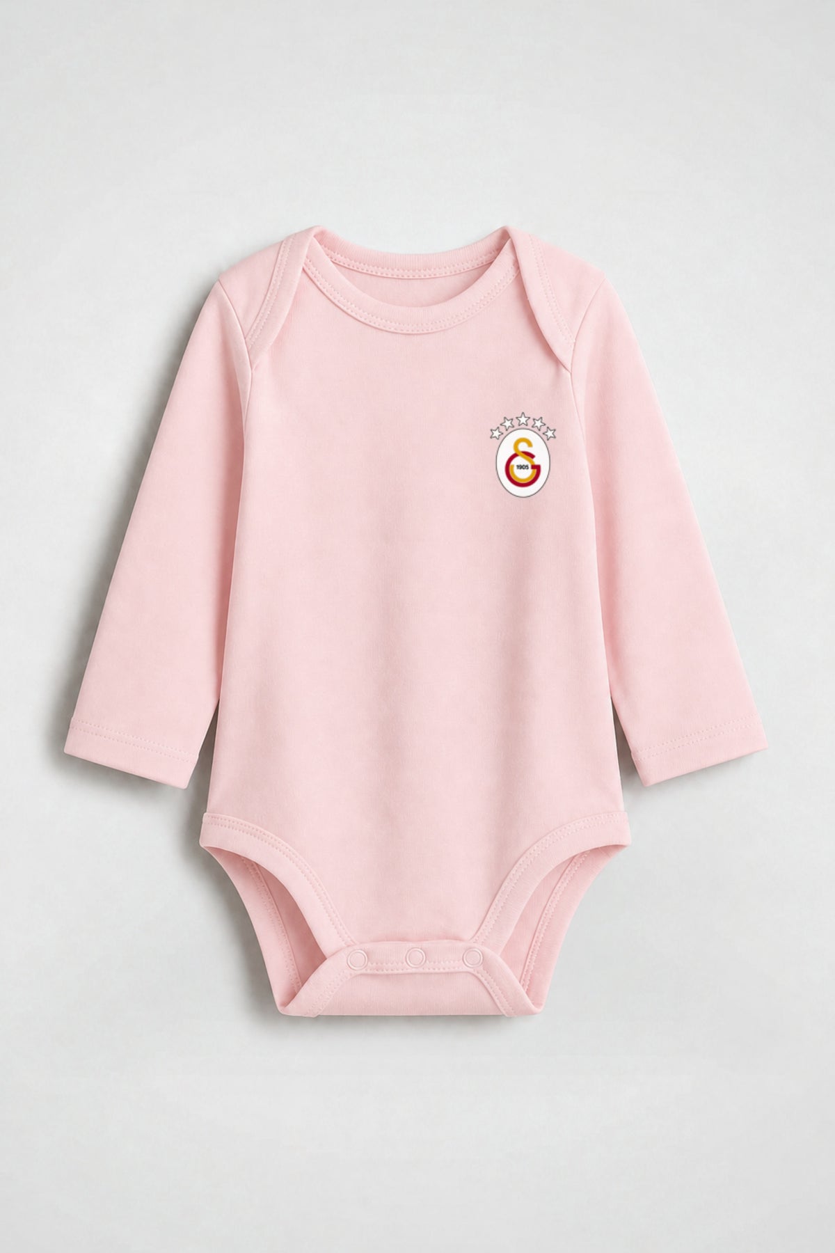 Galatasaray Bio-Babybody Langarm – Aslan in Powder Pink