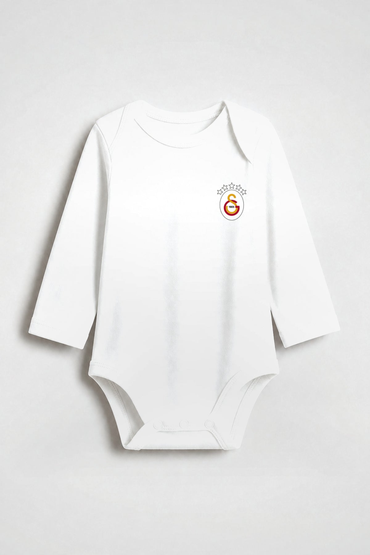 Galatasaray Bio-Babybody Langarm – Aslan in Weiß