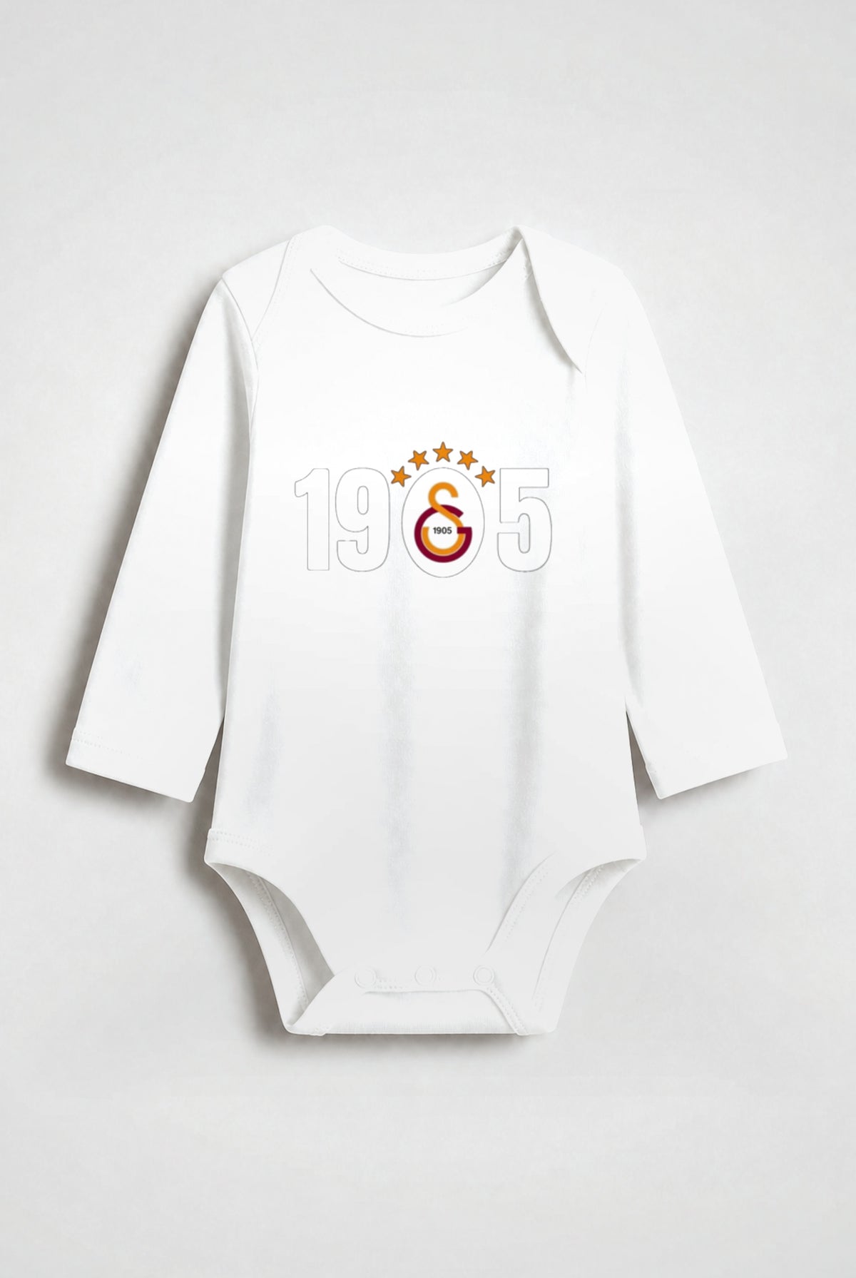 Galatasaray Bio-Babybody Langarm – Sarı Kırmızı in Weiß