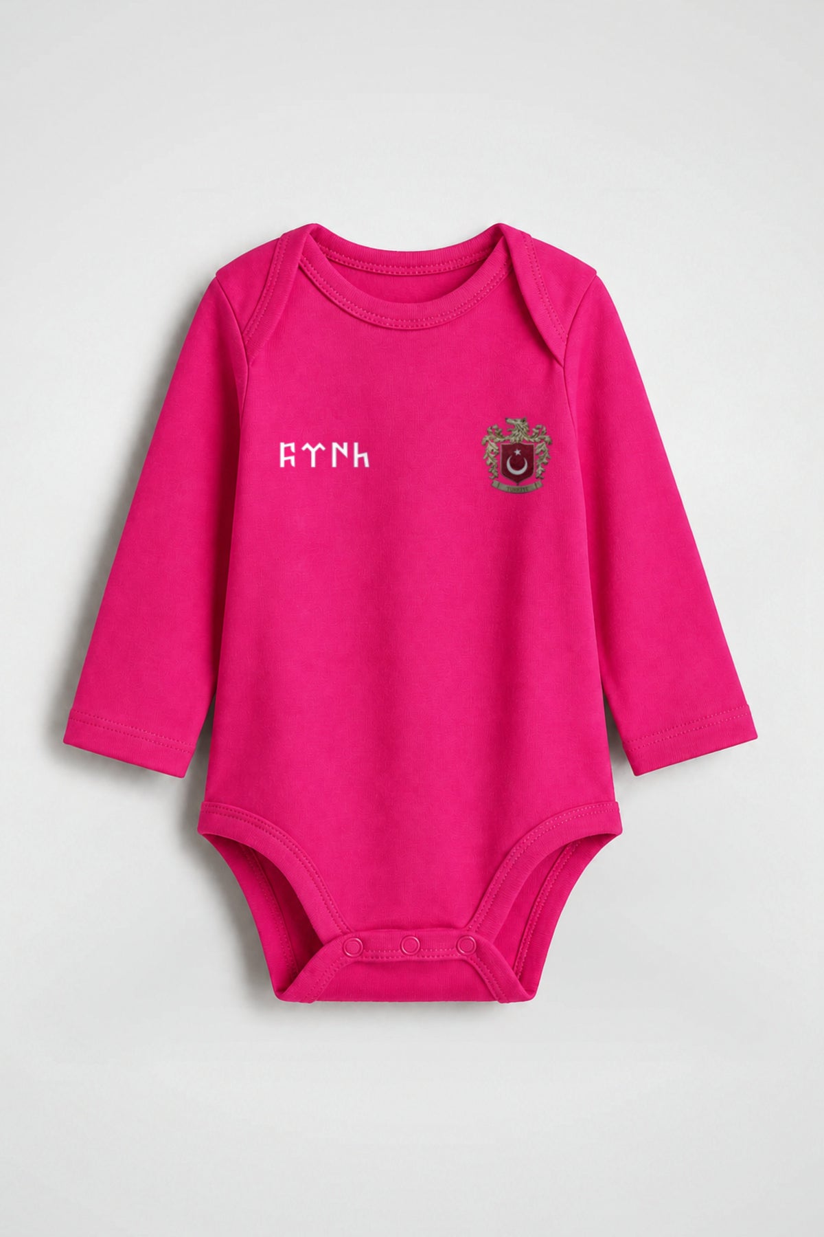 Göktürk Bio-Babybody Langarm in Fuchsia