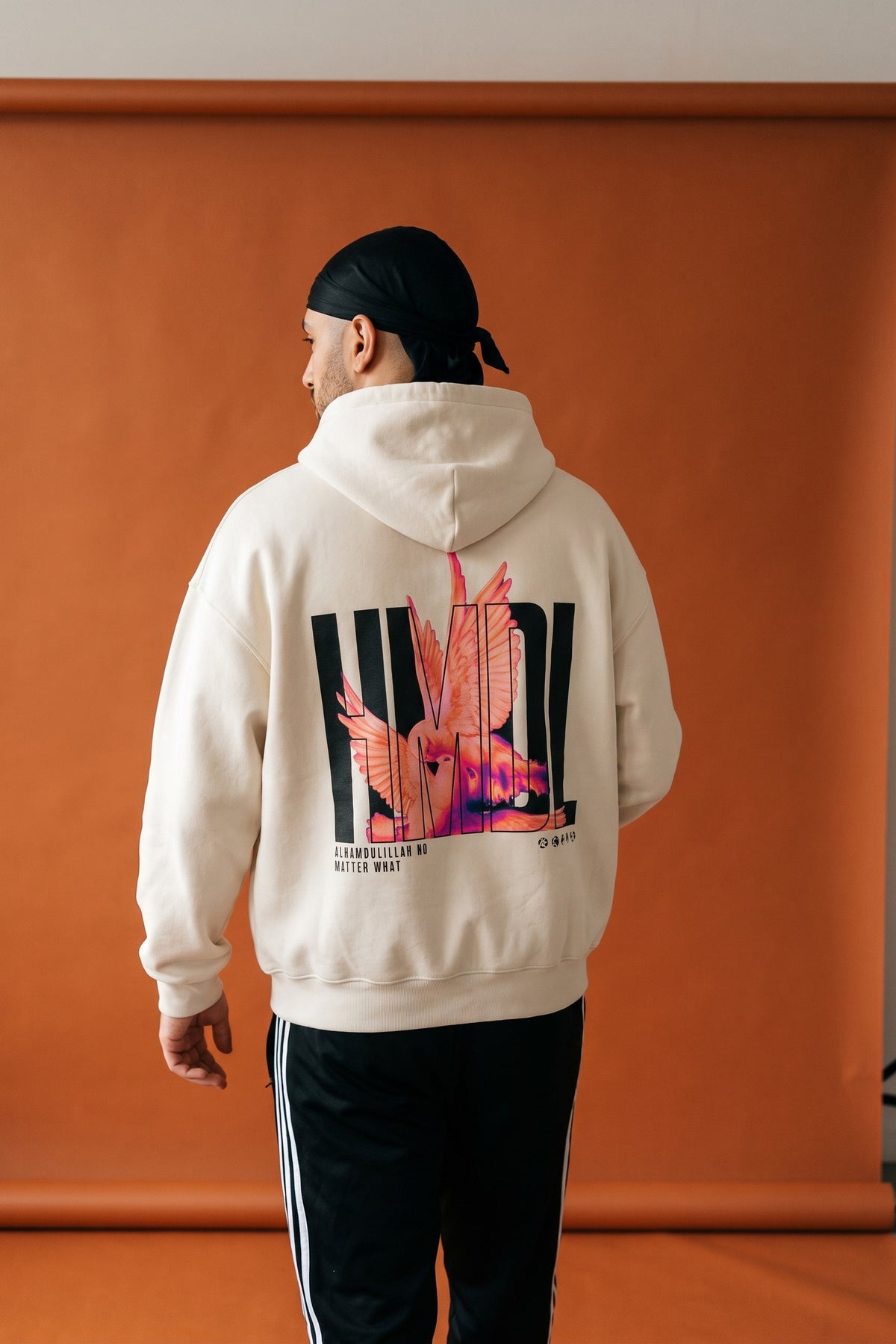 REALSTIL HMDL Oversized Hoodie White Sand – Model Herren