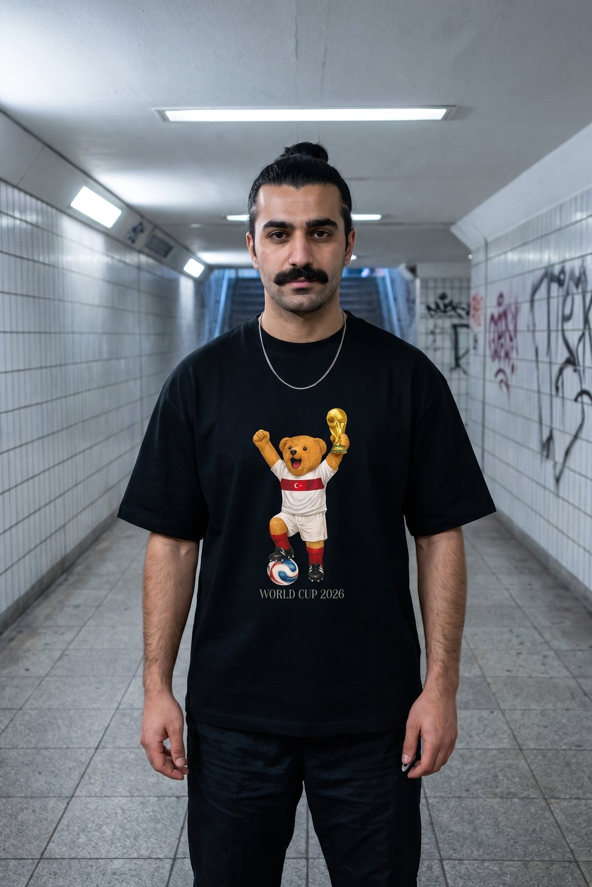 REALSTIL Türkiye Oversized T-Shirt Black – Model Herren