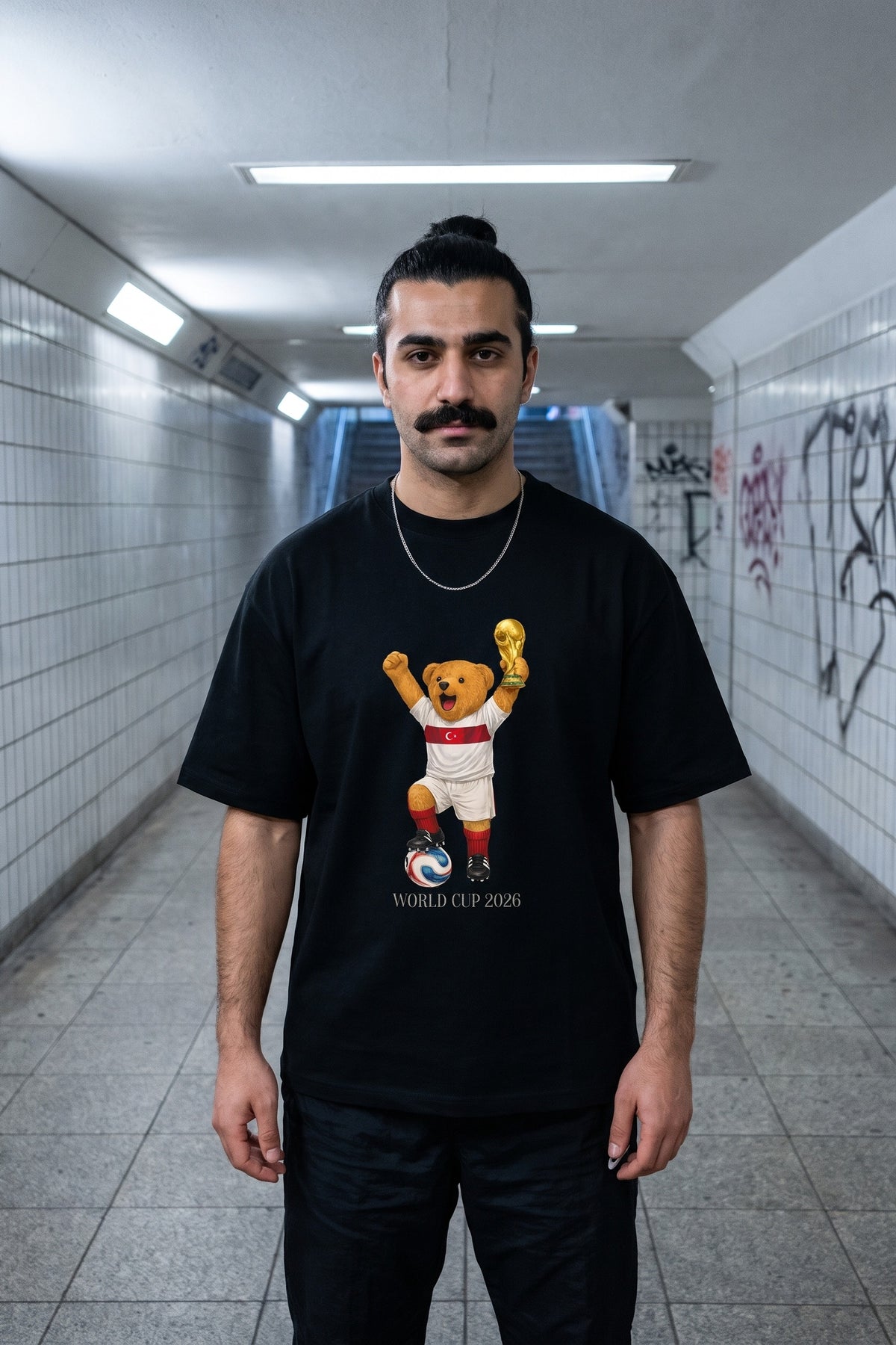 REALSTIL Türkiye Oversized T-Shirt Black – Model Herren