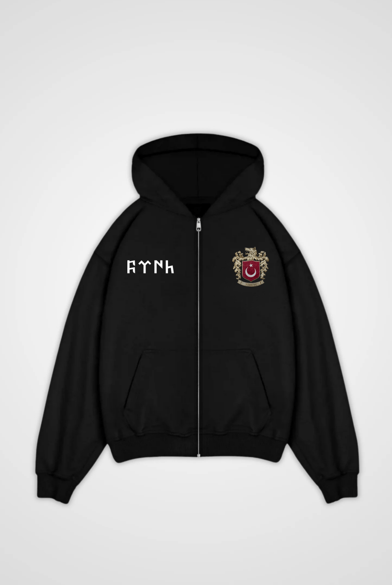 TÜRKIYE Oversized Zipper Hoodie Design 4 – Produktansicht