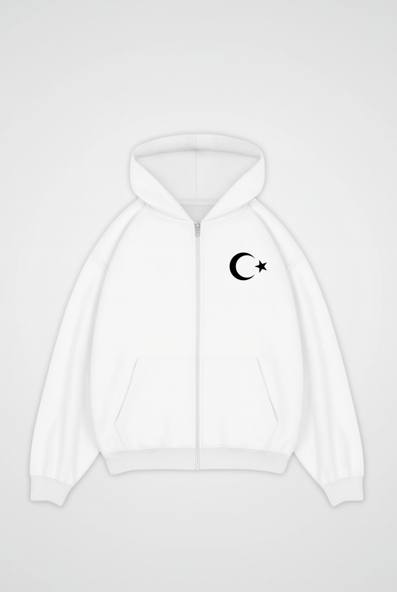 TÜRKİYE Oversized Zipper Hoodie Design 2 – Rückansicht