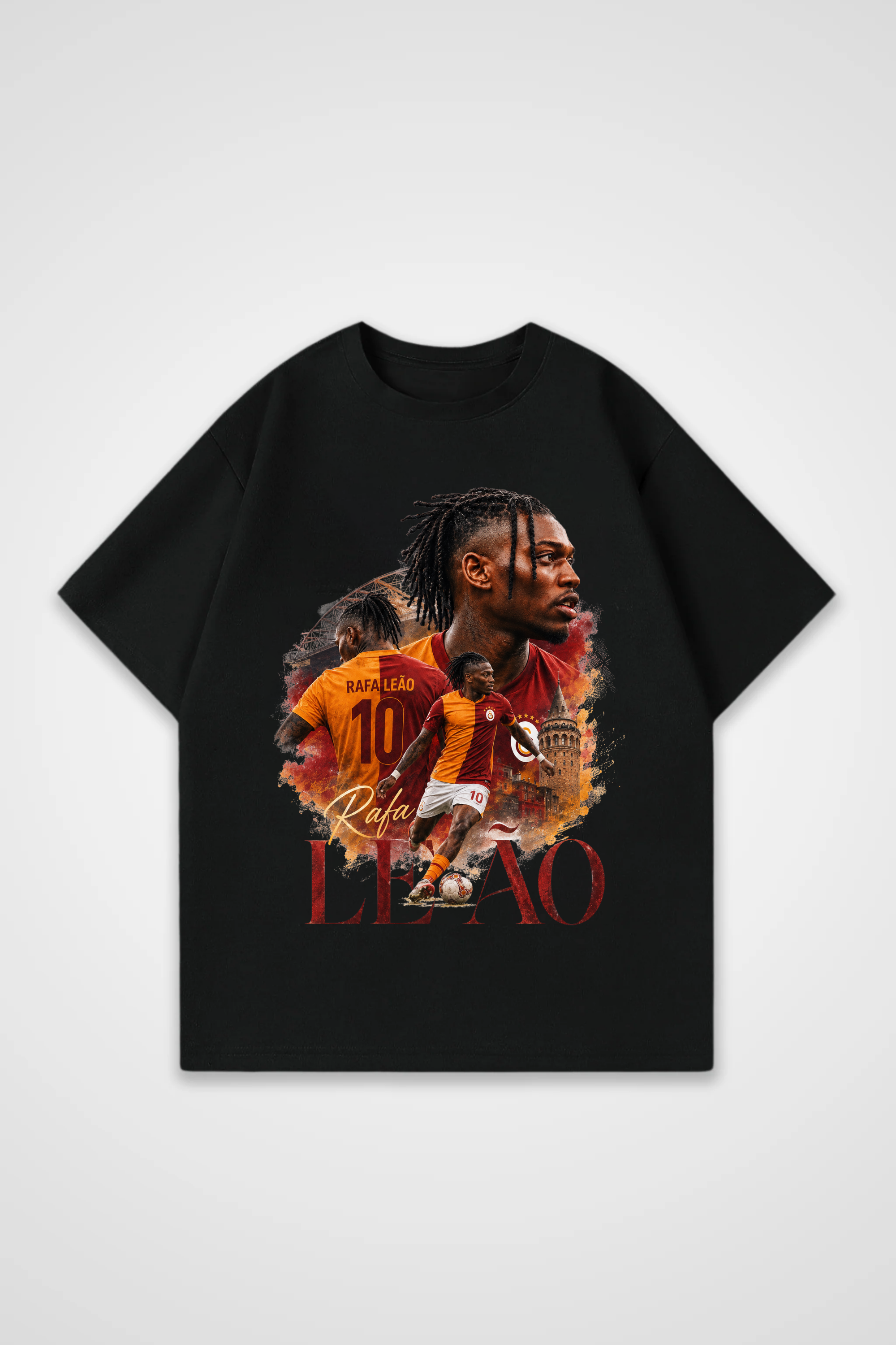 REALSTIL Rafa Leao Oversized T-Shirt Design 1 – Materialansicht