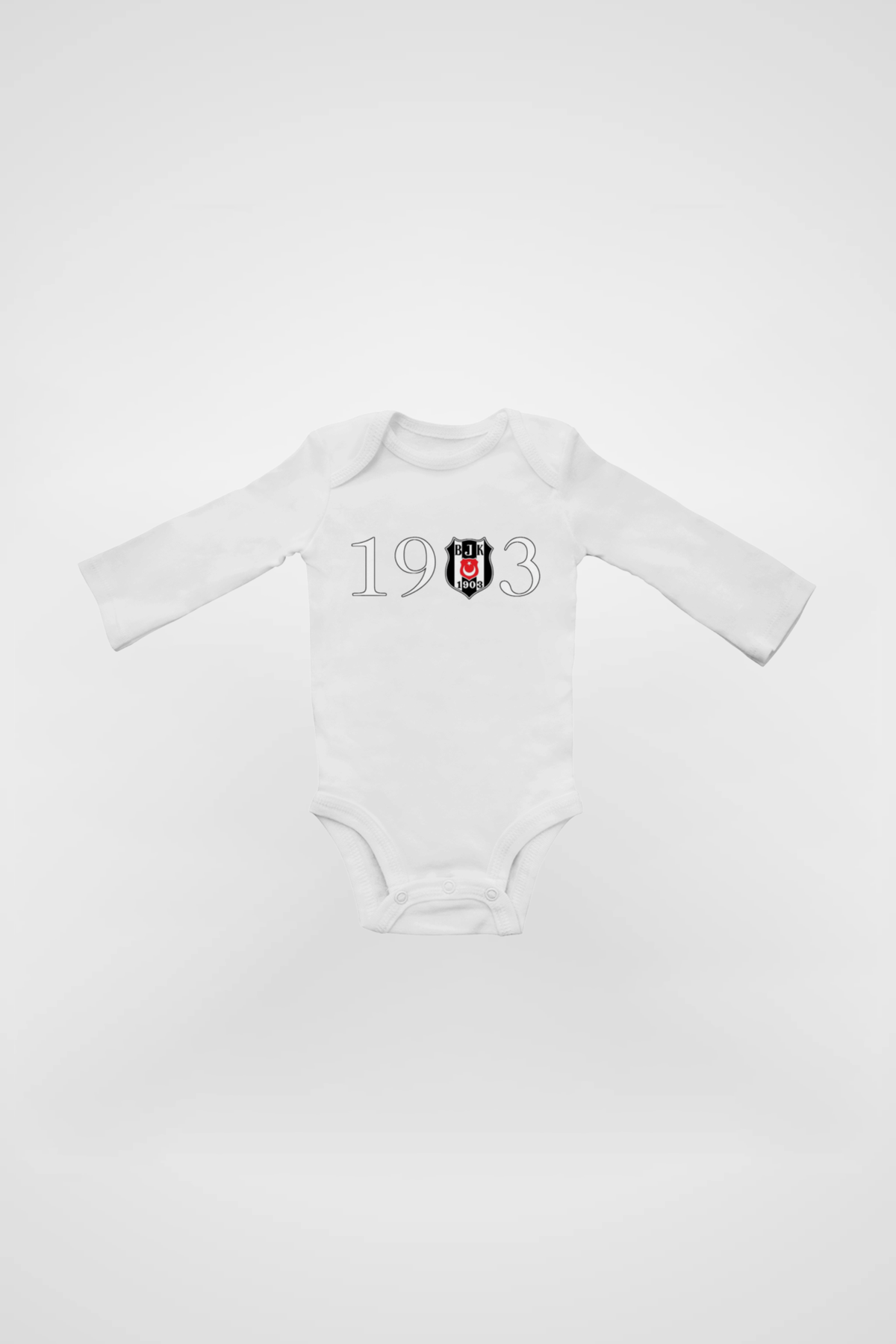 Beşiktaş Bio-Babybody Langarm – Design 3 – Produktansicht 2