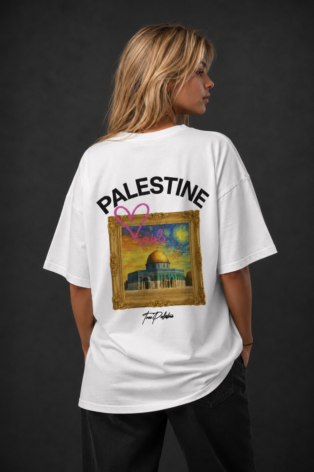 PALESTINE Oversized T-Shirt Design 4 – Produktansicht