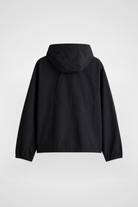 Schwarzer Göktürk Windbreaker mit Kapuze – Rückansicht