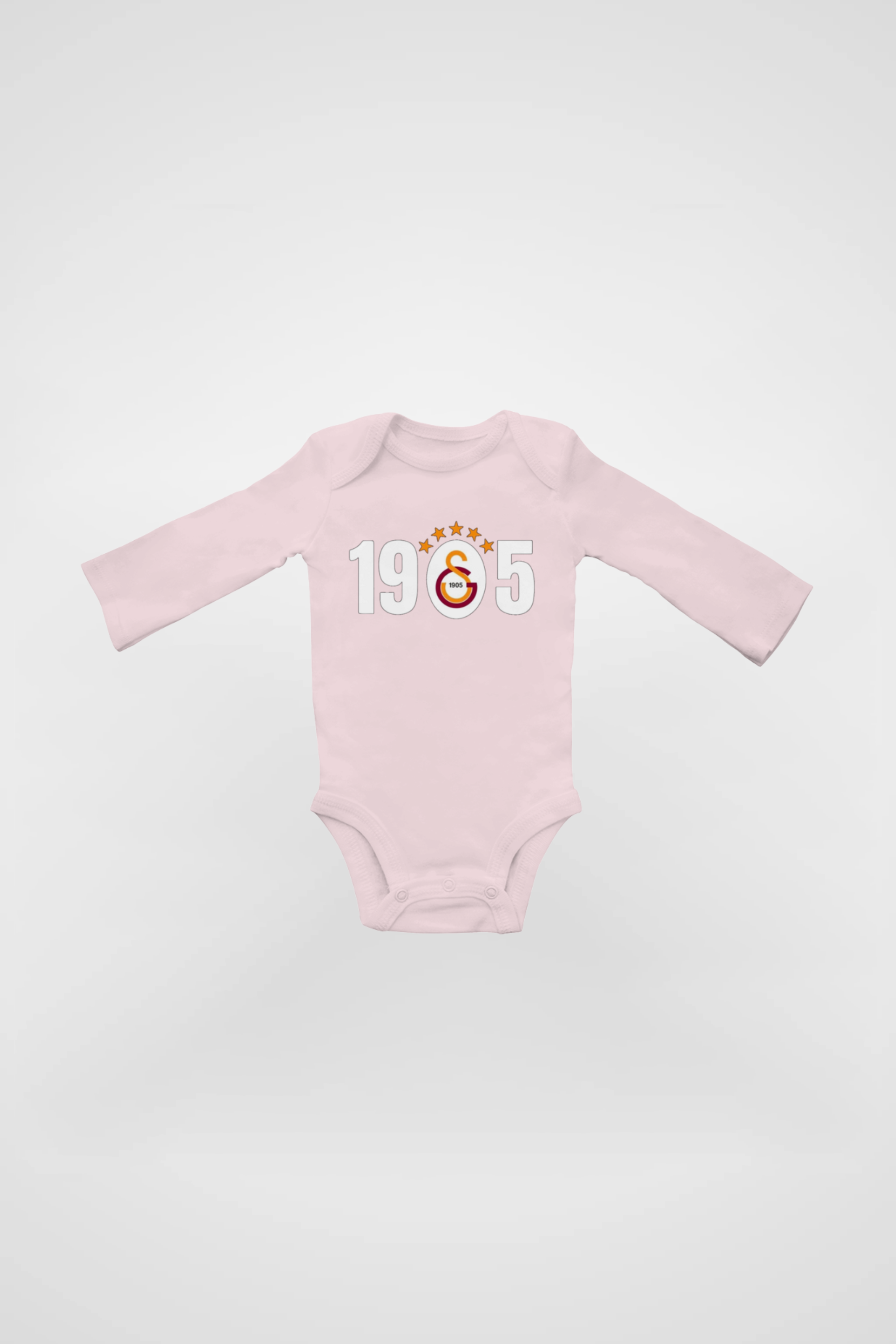Galatasaray Bio-Babybody Langarm (0-18 Monate) in Powder Pink