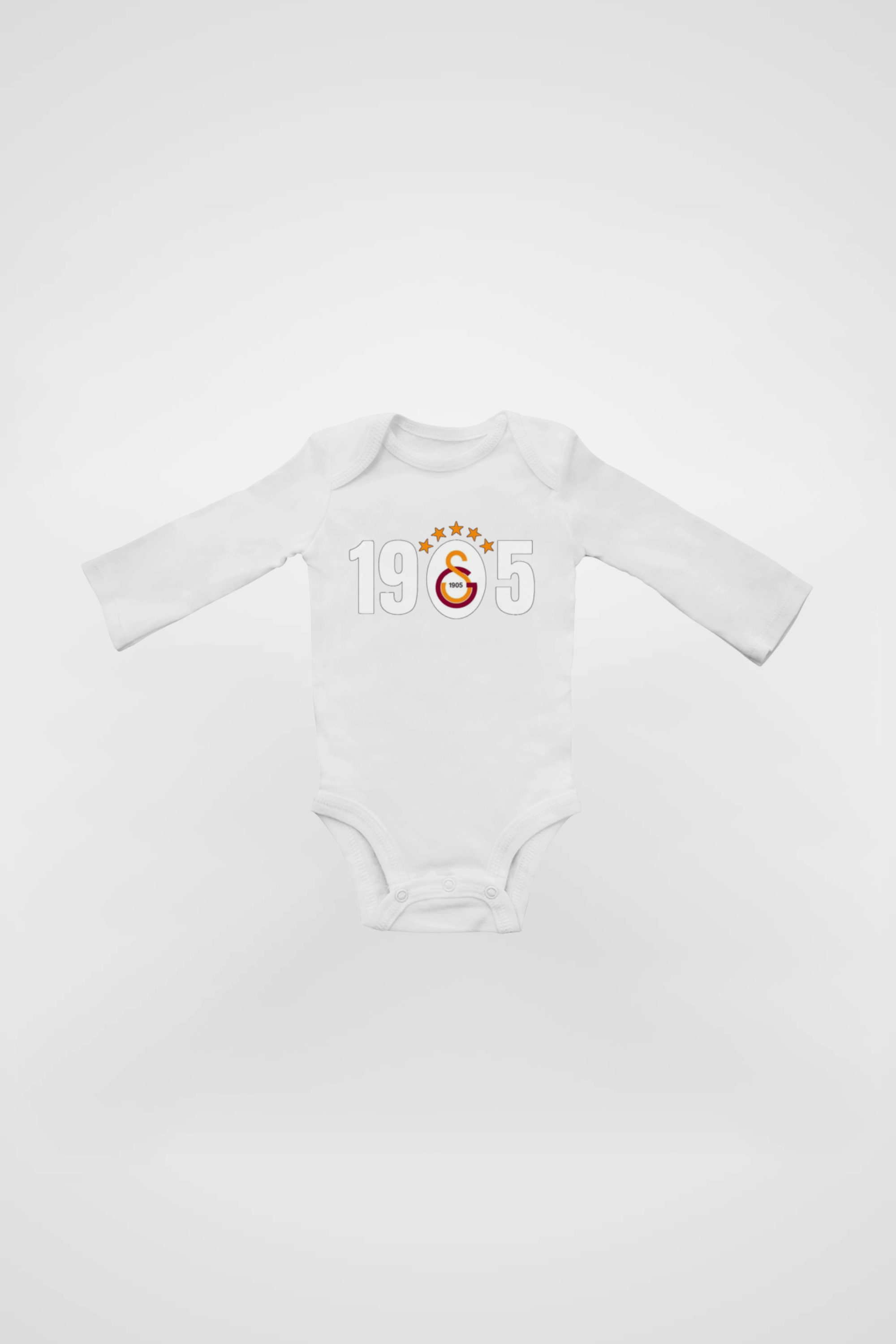 Galatasaray Bio-Babybody Langarm (0-18 Monate) in Weiß (White)