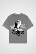 BELIEVE WASHED OVERSIZED T-SHIRT