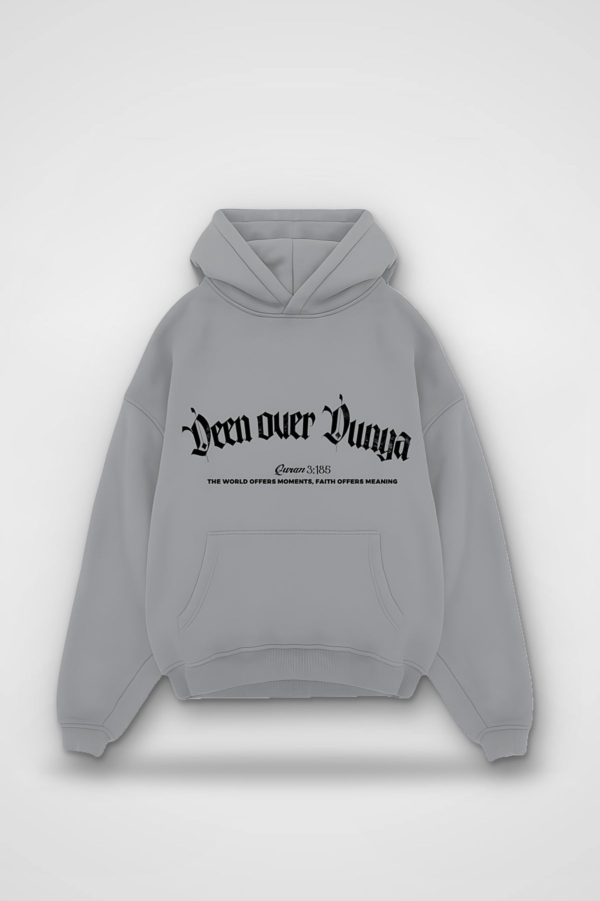 Deen Over Dunya Oversized Hoodie in Light Asphalt