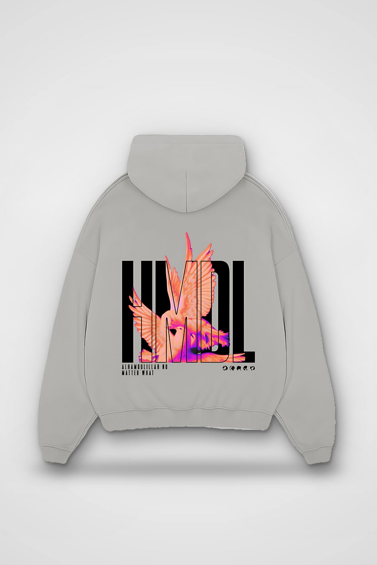 HMDL Oversized Hoodie in Light Asphalt
