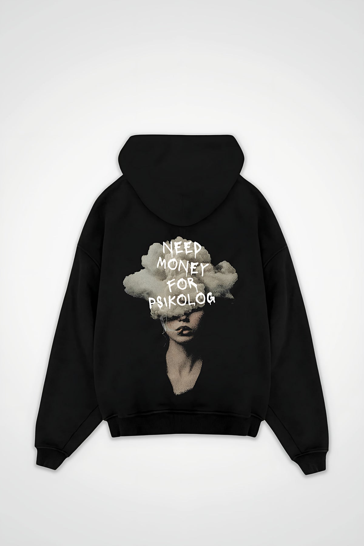 Need Money Oversized Hoodie in Schwarz (Black)