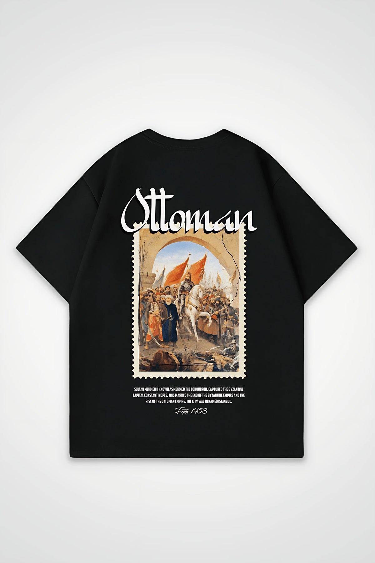 Ottoman Oversized T-Shirt – Tuğra in Schwarz (Black) – Backprint-Design