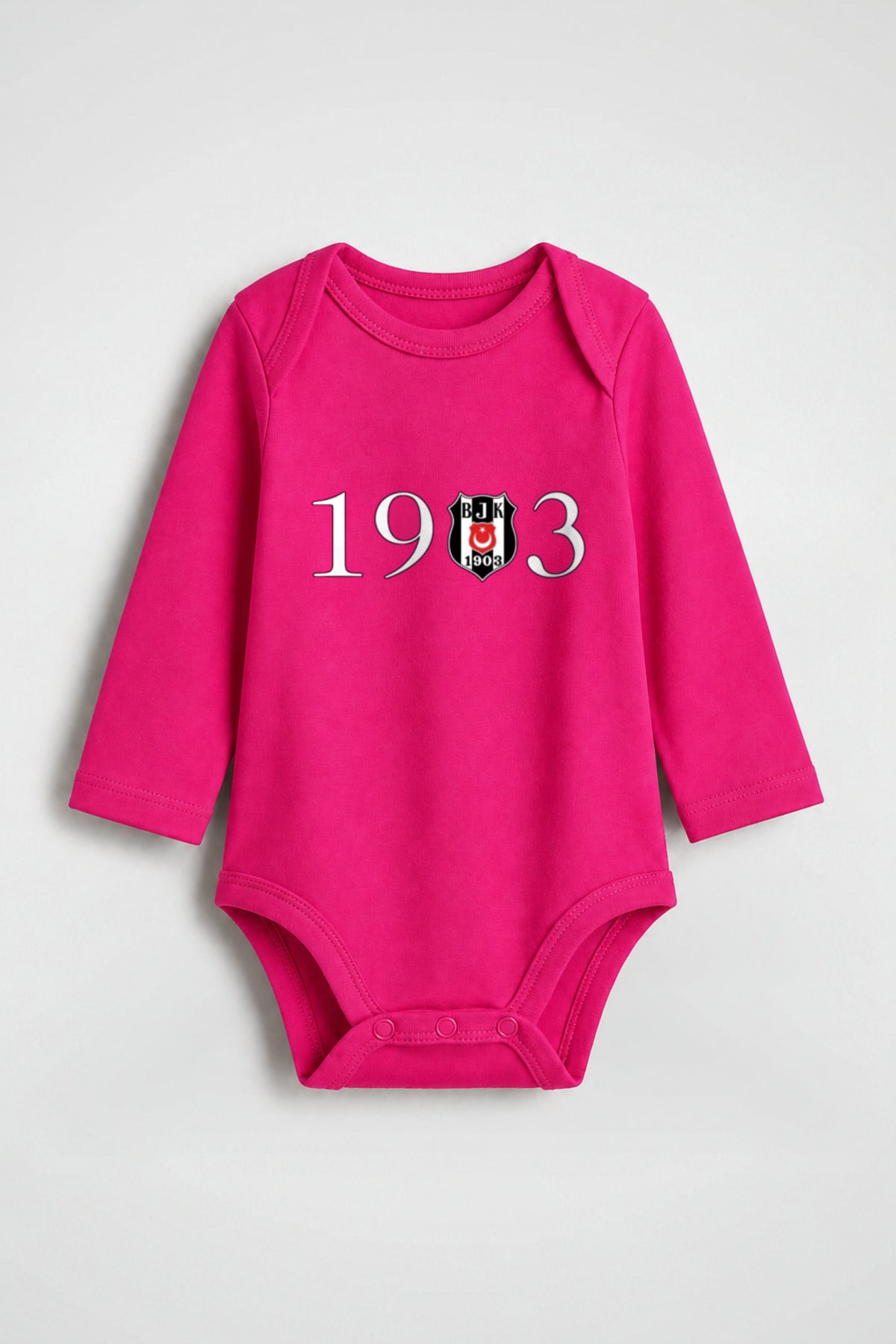 Beşiktaş Bio-Babybody Langarm – Çarşı in Fuchsia